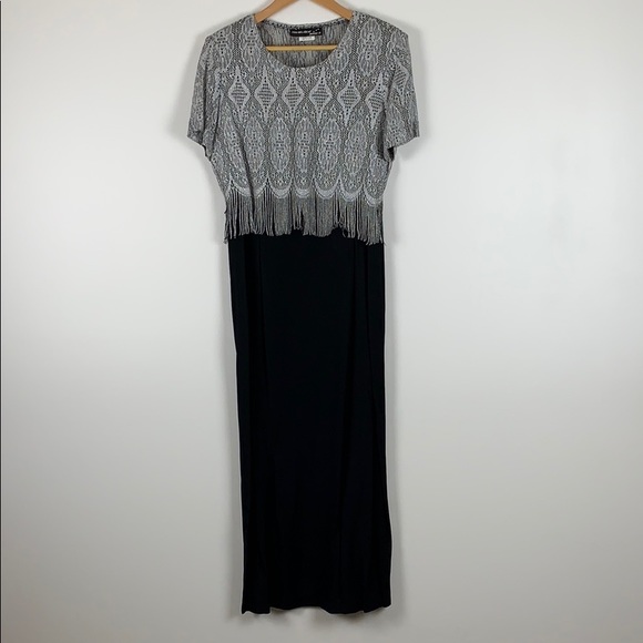 Black and Silver Evening Gown - Picture 5 of 8